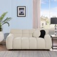 thumbnail image 2 of Modern Cloud Sofa, Black Boucle Fabric, Deep Seat Loveseat with 2 Pillows (Beige, 2seater), 2 of 9