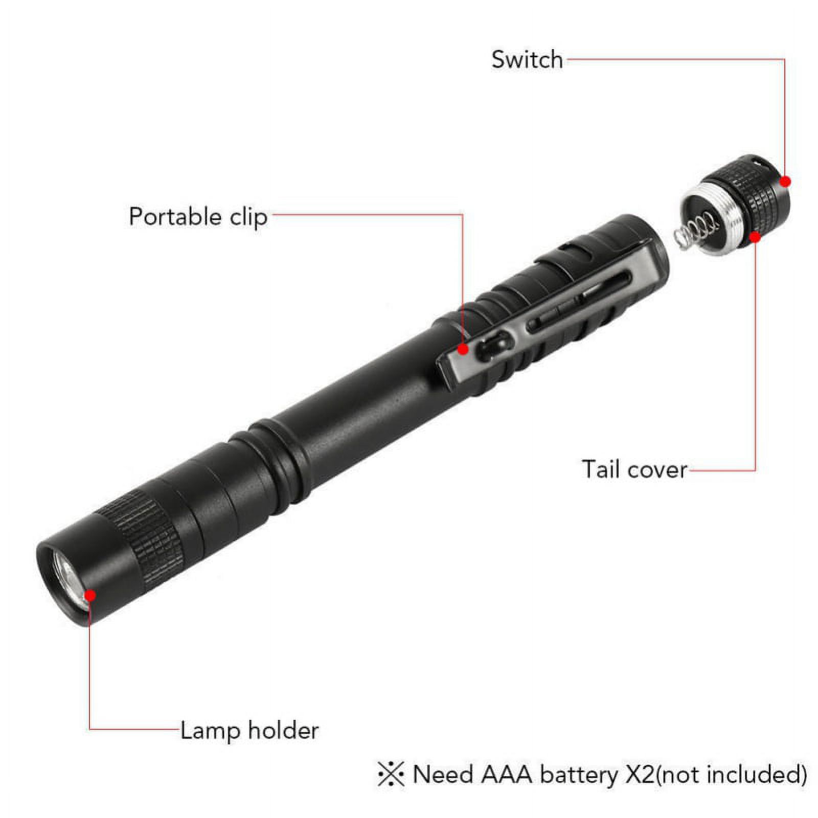 Super Small Mini LED Flashlight Battery-Powered Handheld Pen Light Tactical  Pocket Torch with High Lumens for Camping, Outdoor, Emergency, Everyday  Flashlights, 5.23 Inch