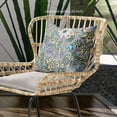 thumbnail image 2 of Flying Floral Paisley Throw Pillow with Removable Cover in Green Purple Blue 20x20, 2 of 5