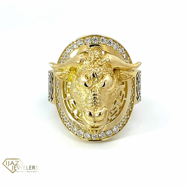 10k Gold Bull Head Ring