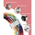 thumbnail image 4 of Stretchy Stretchy Braided Bands Compatible with Google Pixel Watch 3 Band 41mm/Pixel Watch 2 Band/Google Pixel Watch Band - Upgraded Connector - Elastic Nylon Breathable Sport Straps for Women Men, 4 of 7