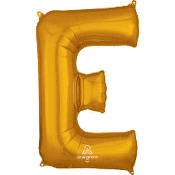 LRG SHP LETTER E GOLD