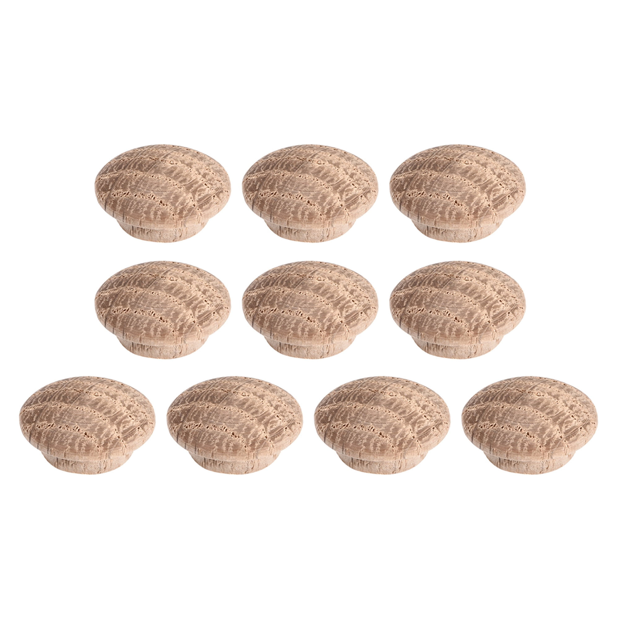 Wood Button Plugs 0.47 Inch Oak Hardwood Screw Hole Furniture Plugs 10Pcs