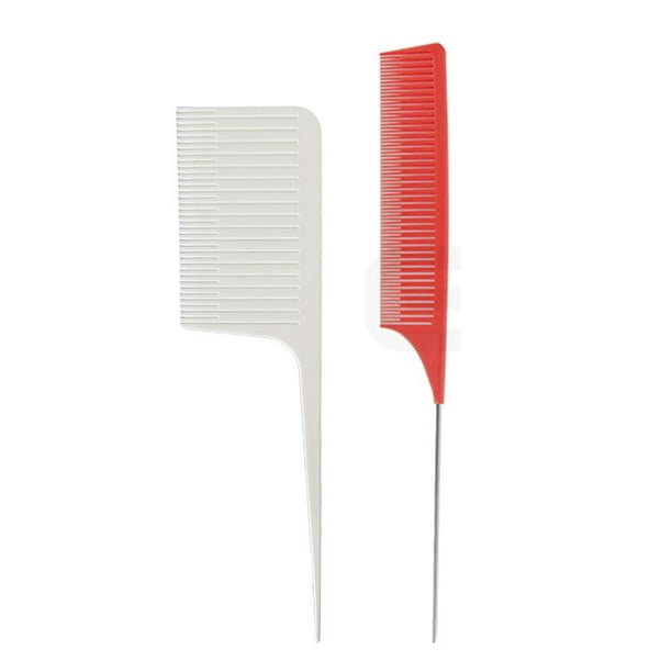 2pcs s de cabellero de Peluquería Resaltador para Cortar de Cabello Profesionales Rojo + blanco