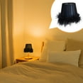 thumbnail image 3 of 1pc Feather Lampshade Indoor Use Lamp Cover Bedside Light Decor Accessory, 3 of 5