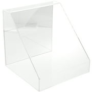 Plymor Clear Acrylic Slanted Front Display Case with No Base (Mirrored), 12" x 12" x 12"