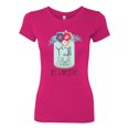 thumbnail image 2 of Wild Bobby, Y'all Is Not Word It's A Word Southern Artsy Jar with Flowers Pop Culture Womens Slim Fit Junior Tee, Raspberry, Large, 2 of 3