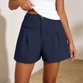 thumbnail image 2 of Hurxie Stretchy Dress Shorts for Women Pull On Womens Shorts Dressy Casual High Waisted Summer Work Shorts Business Casual Black,S, 2 of 7
