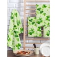 thumbnail image 2 of St. Patrick's Day Kitchen Dish Towels for Drying Dishes Set of 4, Watercolor Shamrock Polka Dots Light Green Waffle Weave Microfiber Hand Tea Bathroom Towels Quick Dry & Absorbent Towel 15.7x23.6, 2 of 7