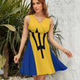 thumbnail image 7 of Barbados National Flag Dress Fashion Beach Long Dresses Female Party Printed Sundress, 7 of 7
