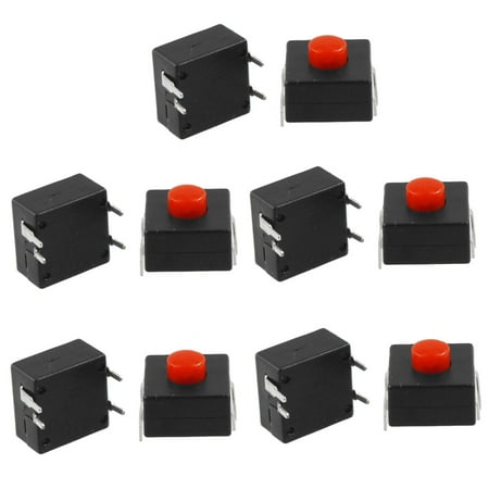 - 10 Pcs 4 Pin Double Row Flashlight Torch Push Button Switch DC 30V 1A