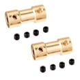 thumbnail image 1 of 2X Conector de Acoplador de Acoplamiento de Flecha de Motor de Laton Avion RC 3 mm A 5 mm, 1 of 3