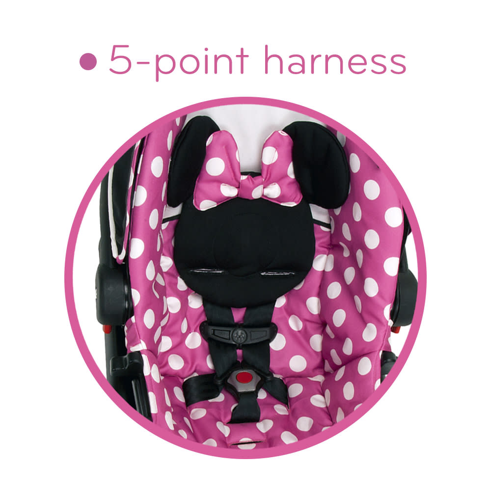 Disney Baby Light 'n Comfy 22 Luxe Infant Car Seat, Minnie Dot - image 4 of 13