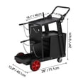 thumbnail image 3 of EastVita Welding Cart - 2 Tiers, 4 Drawers, Heavy Duty with Tank Chain, 360° Swivel Wheels, 450 lb Capacity, Portable and moveable, 3 of 7