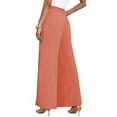 thumbnail image 4 of Fantaslook Womens Wide Leg Lounge Pants with Pockets High Waisted Adjustable Tie Knot Loose Casual Trousers Dress Work Pants, 4 of 7