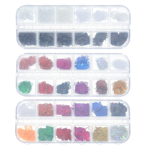 3boxes Halloween Nail Pegatinas Festival Manicura Calcomanías Lentejuelas Nail Pegatinas