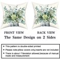 thumbnail image 5 of Spring Leaf Pillow Covers 18×18 Inch Set of 2 Eucalyptus Leaf Watercolor Flowers Decorative Indoor Throw Pillow Covers Cushion Cover for Home Decor Bedroom Living Room Couch Sofa Bed, 5 of 6