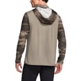 thumbnail image 4 of Havenx Camouflage Upf 50+ Fishing Shirts for Men Long Sleeve Hooded Rapid Dry Shirt with Mask Uv Protection Hoodie Shirt Casual Summer Lightweight Athletic Workout Clothing,Brown 2XL, 4 of 6