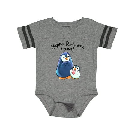 

Inktastic Happy Birthday Papa!- Cute Penguins Gift Baby Boy or Baby Girl Bodysuit