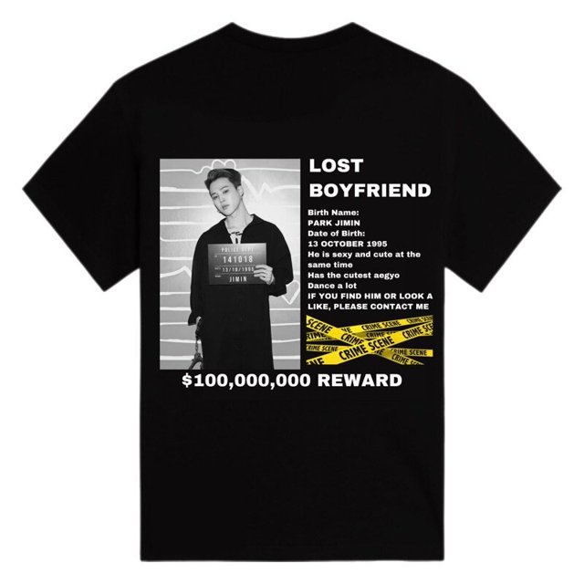 Camiseta de camisa de alta calidad impresa a la moda BTS novio perdido título | artículos populares