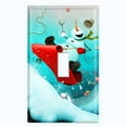 thumbnail image 2 of Metal Light Switch Wall Plate Outlet Cover (Sea Snail Starfish Pastel Glitter Reef Bubbles - Single Toggle), 2 of 2