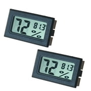 Humidity Gauge, Digital Hygrometer Indoor Outdoor Hygrometer Thermometer (°F) for Humidors Home Car Greenhouse 2PCS