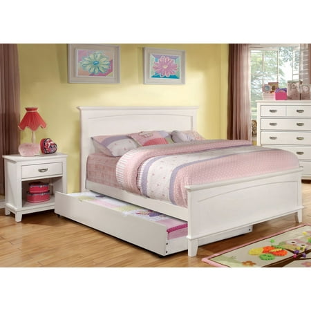 Furniture of America Alana Marie Inspired 2-Piece Bedroom Collection with Nightstand - White