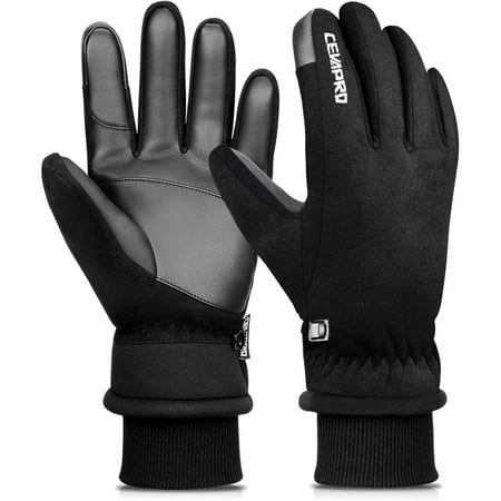 

EIMELI Thermal Winter Gloves - Waterproof Deerskin Suede 3M Insulated -30℉ Extreme Cold Weather Gloves for Men and Women Ideal for Driving Running Hiking Skiing and Outdoor Acti