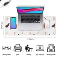 thumbnail image 5 of Long Mouse Pads for Desk,Halloween Pumpkins Witch Hats and Bats Desk Mats on Top Of Desks, Desk Mouse Pad Extra Large with 3mm Non-Slip Base and Stitched Edge for Gaming,Office,Work,Home 31.5x11.8in, 5 of 5