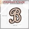 thumbnail image 2 of Pines de broche de letra de rhinestone Uxcell, broches de letra inicial B, pin de alfabeto metálico de cristal A-Z para regalo de joyería para mujeres, 2 of 7