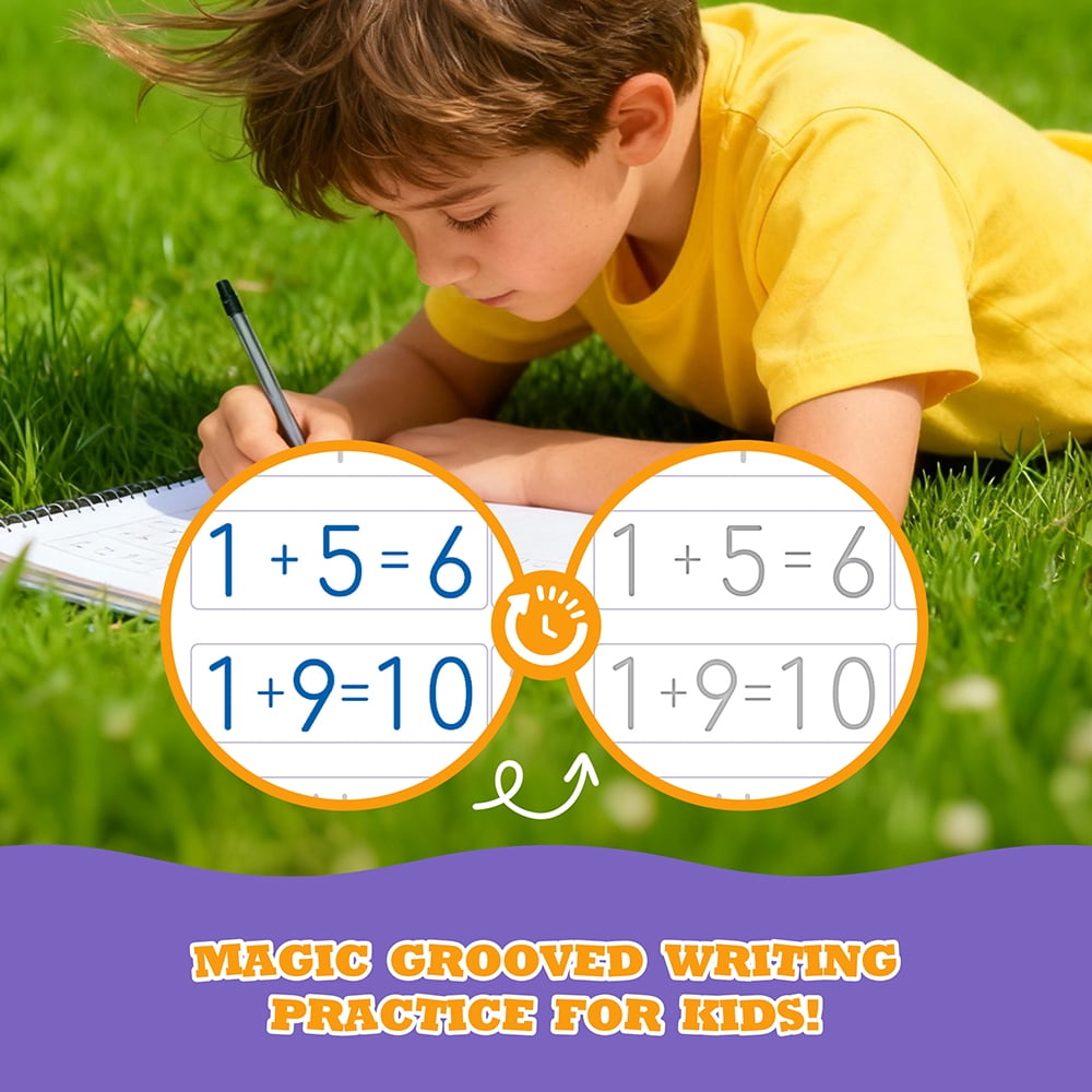 Spanish Magic Grooved Writing Practice for Kids Ages 3–8 – Reusable Grooved Handwriting Workbooks, Large Tracing Practice Books, Preschool & Kindergarten Learning Activities, Educational Gift