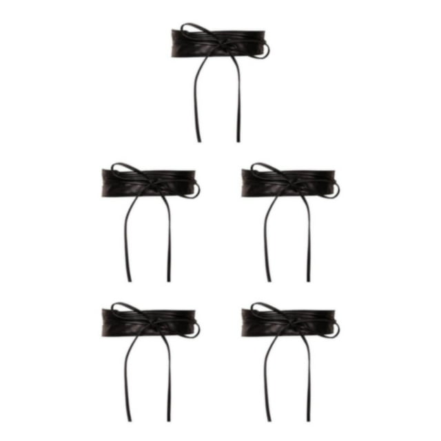Decodeary Ceinture Large pour Femmes sous-Poitrine Cosplay Nœud Papillon Taille Haute Extensible Noir Type C 5Set