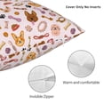 thumbnail image 3 of Pofeuu Cute Dog Print Double-sided plush pillowcase Square Throw Pillow Covers Pillows Cover for Living Room Bedroom Sofa Couch Cushion Cover（No pillow core）-20"x20", 3 of 7