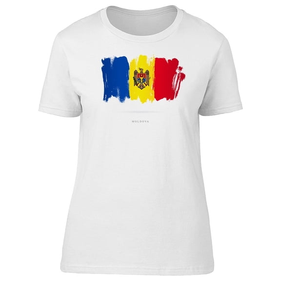 Grunge Moldova Flag Watercolor Tee Men's -Image by Shutterstock