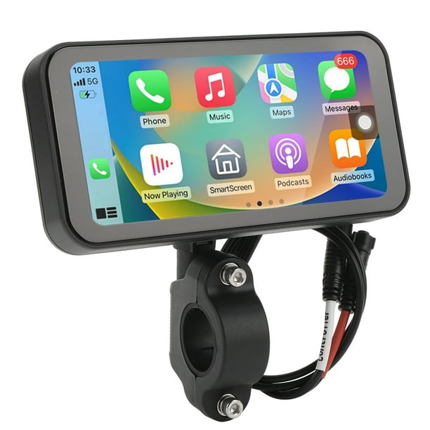 Dispositivo De Navegación GPS Para Motocicleta, Pantalla Táctil Para Motocicleta De 6,25 Pulgadas, Conexión Estable, Pantalla HD IPS Para Auto Para Moto