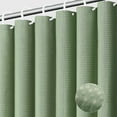 thumbnail image 6 of HBBKVI Waffles Textured Heavy Duty Thickend Fabric Shower Curtains 256GSM Luxurys Polyester Cloth Bathroom Shower Curtain with 12 Hooks Green Shower Curtain 71" x 71", 6 of 9