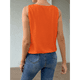 thumbnail image 4 of Chaleco de Moda con Cuello Redondo y Botones, Color Liso, Naranja, Talla XXL, 4 of 6