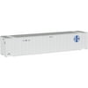 Walthers SceneMaster N Scale Model of Santa Fe White Blue 48 Ribbed Side Container
