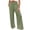 Green Pants for Women, variant on Linen Palazzo Pants for Women Loose Fit Smocked High Waist Beach Casual Trousers with Pockets Comfort Cotton Vacation Lounge Pant L