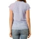 thumbnail image 3 of INSPIRAR CHIC Blusa Floral para Mujeres del Día de San Valentín con Mangas Cortas de Chifón y Volantes L Púrpura, 3 of 7