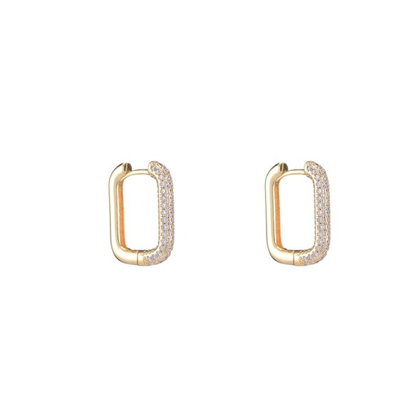 Pendientes de tuerca de círculo cuadrado para mujer, pendientes de tuerca de Zirconia cúbica brillante de acero inoxidable, joyería de fiesta de tendencia 2022, regalo de pareja TUNC Sencillez