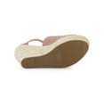 thumbnail image 5 of BLISSFUL STEP Style Espadrilles Platform Heels Wedge Sandals Dust Pink 7, 5 of 7