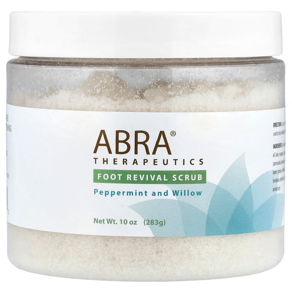 Abra Therapeutics Foot Revival Scrub, Peppermint and Willow, 10 oz (283 g)