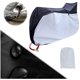 thumbnail image 1 of Cubierta impermeable para bicicleta de lluvia para exteriores, cubierta impermeable para bicicleta, Scooter, bicicleta, 190T-200X75X115cm, color negro mediano con adornos plateados, 1 of 5