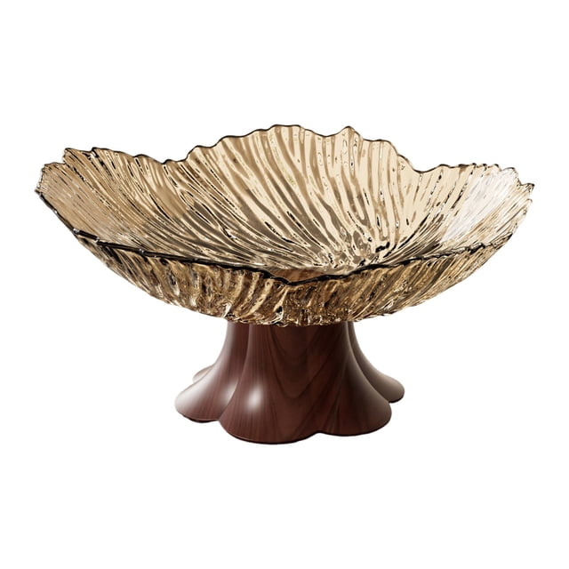 jifeng Pedestal Fruit Bowl Decorative Serving Tray for Kitchen Counter Home Wedding Gold