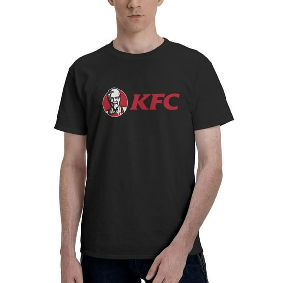Kfc Logo Men'S Basic Short Sleeve T-Shirt Fashion Black Small