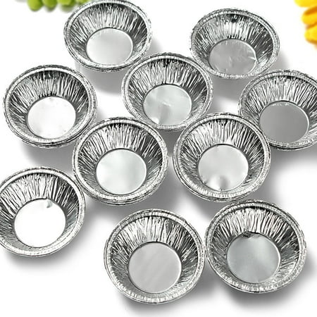 Cupcake Postcard - 125Pcs Mini Tart Shells Disposable Aluminum Foil Baking Cookie Muffin Cupcake Egg Tart Mold Round Tins Pan