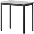 thumbnail image 5 of Lorell Utility Table  Gray Rectangle Laminated Top  Powder Coated Black Base x 30 Table Top Width x 1813 Table Top Depth  30 Height  Assembly Required  Melamine Top Material, 5 of 8
