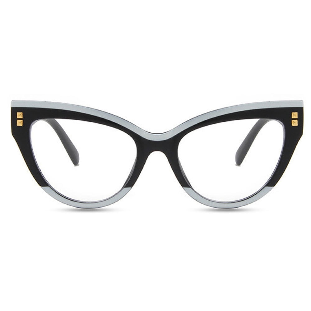 Women Cat Eye Anti-blue Light Reading Glasses 1.75 Classic Two-tone Trendy Readers +1.75