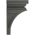 thumbnail image 3 of Ekena Millwork 3 1/2"W x 3 3/4"D x 6"H Mini Nevio Wood Vintage Decor Corbel, Black, 3 of 6